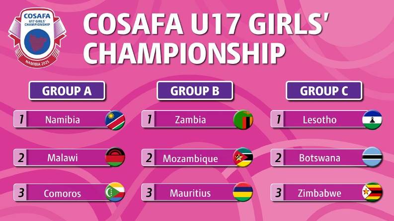 COSAFA Sub-17 Feminino: Moçambique no grupo do campeão